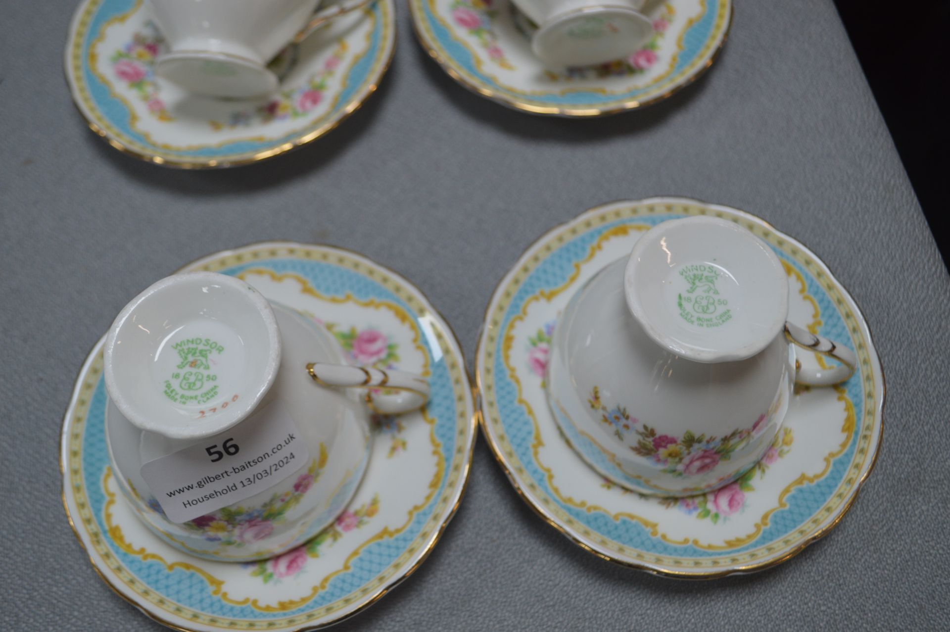 Vintage Foley China Windsor Pattern Tea Set 15pcs - Image 2 of 2