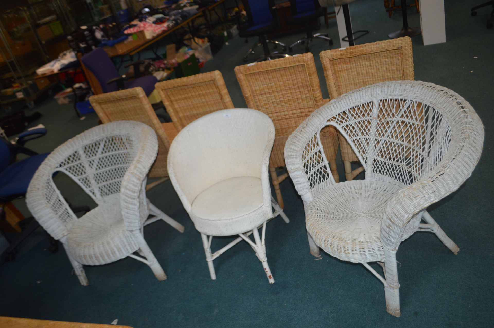 Two Wickerwork Conservatory Chairs plus One Other