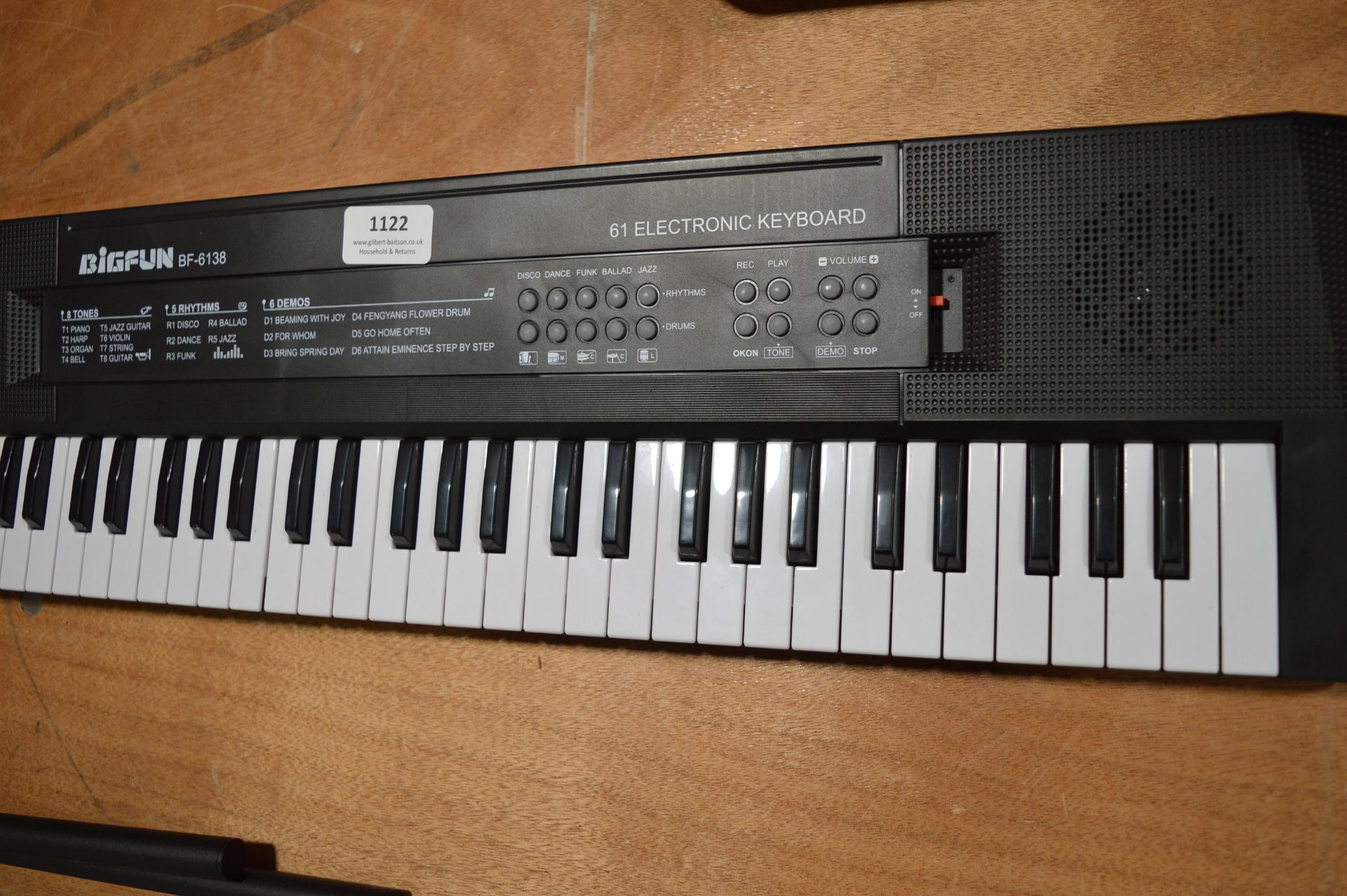 *Big Fun BF-6138 Electronic Keyboard