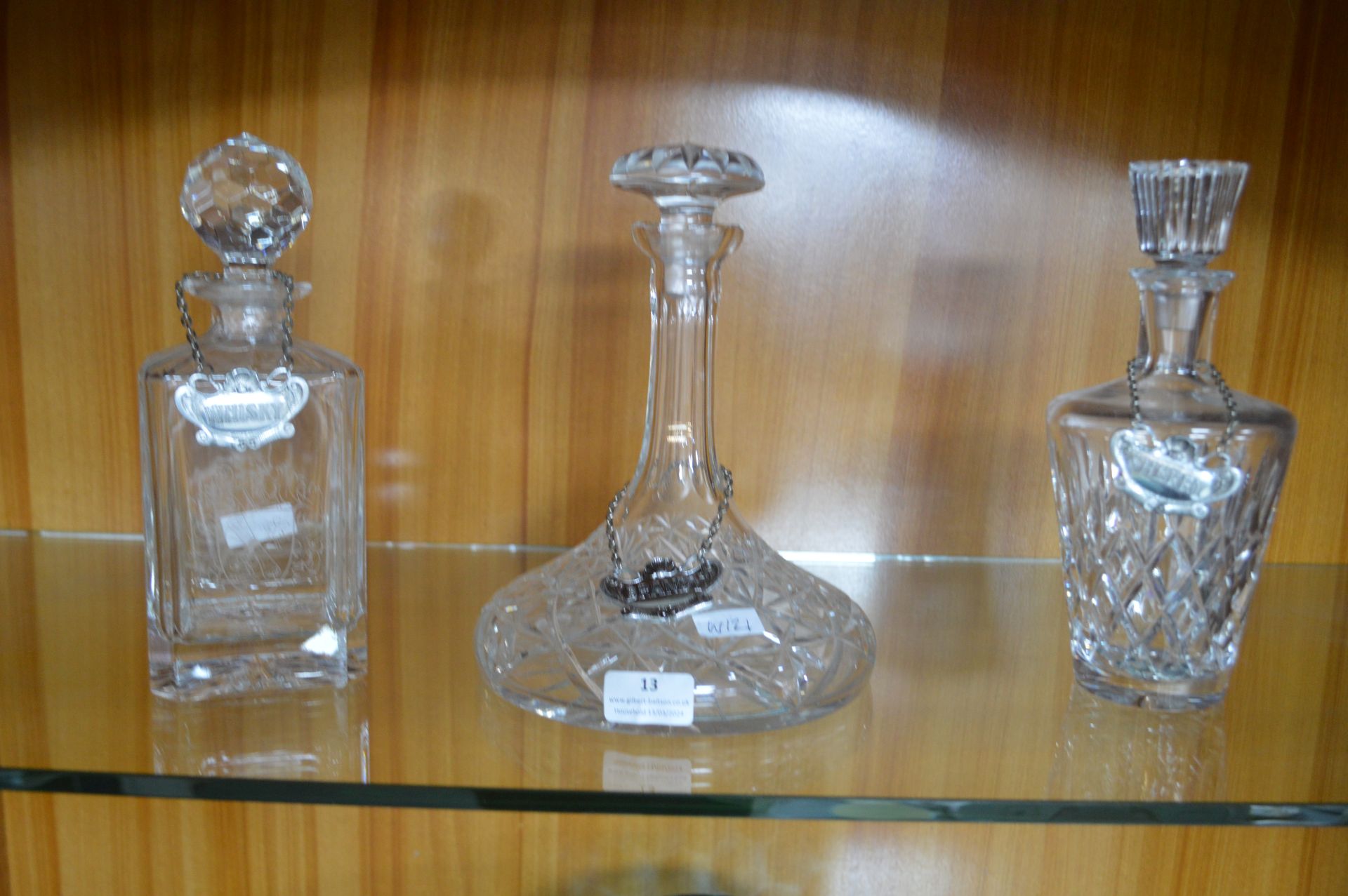 Three Cut Glass Lead Crystal Decanters - Image 2 of 2