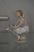 Lladro Figurine of a Girl with a Teddy Bear