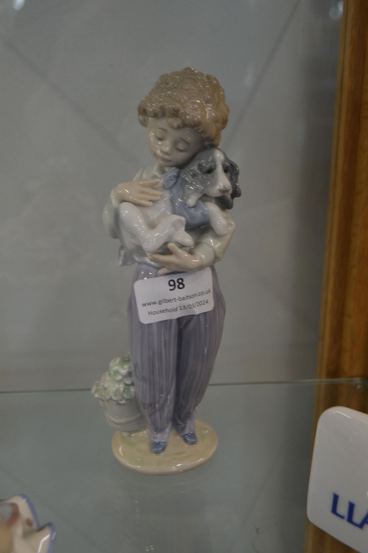 Lladro Figurine of a Boy and Dog
