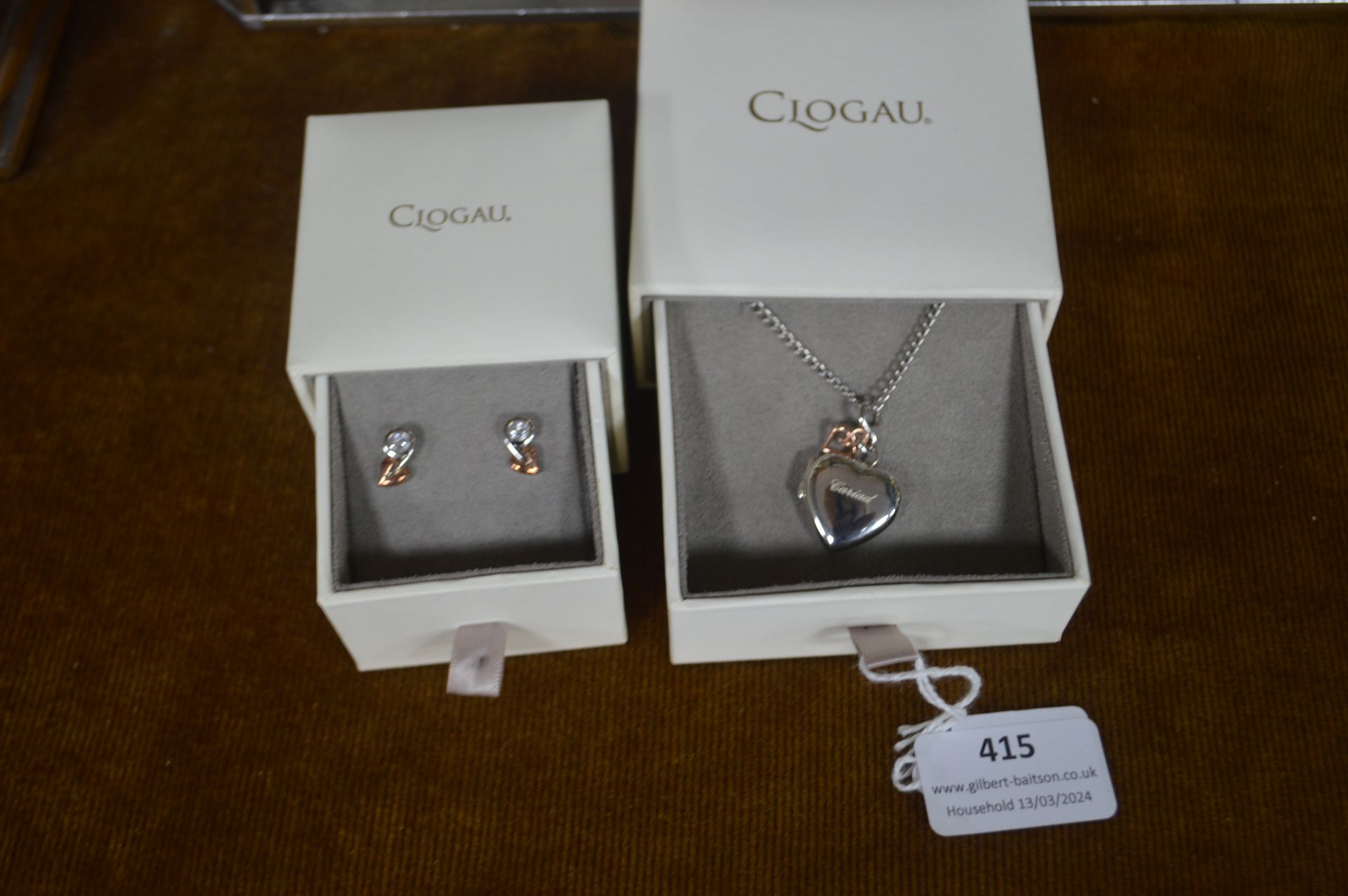 Clogau Welsh Gold and 925 Silver Locket and Ear St