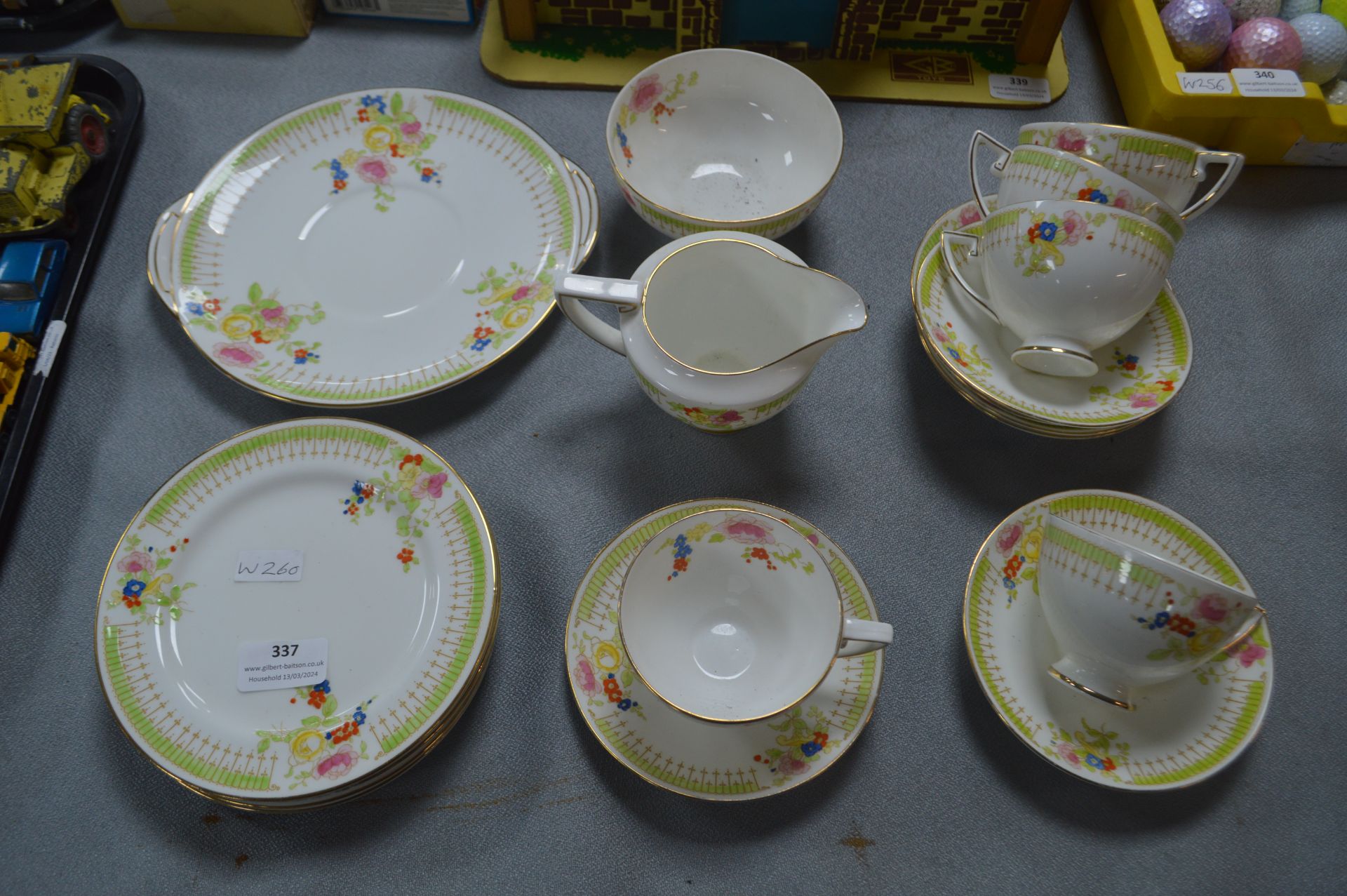 Vintage Royal Doulton Adela Pattern Part Tea Set 2