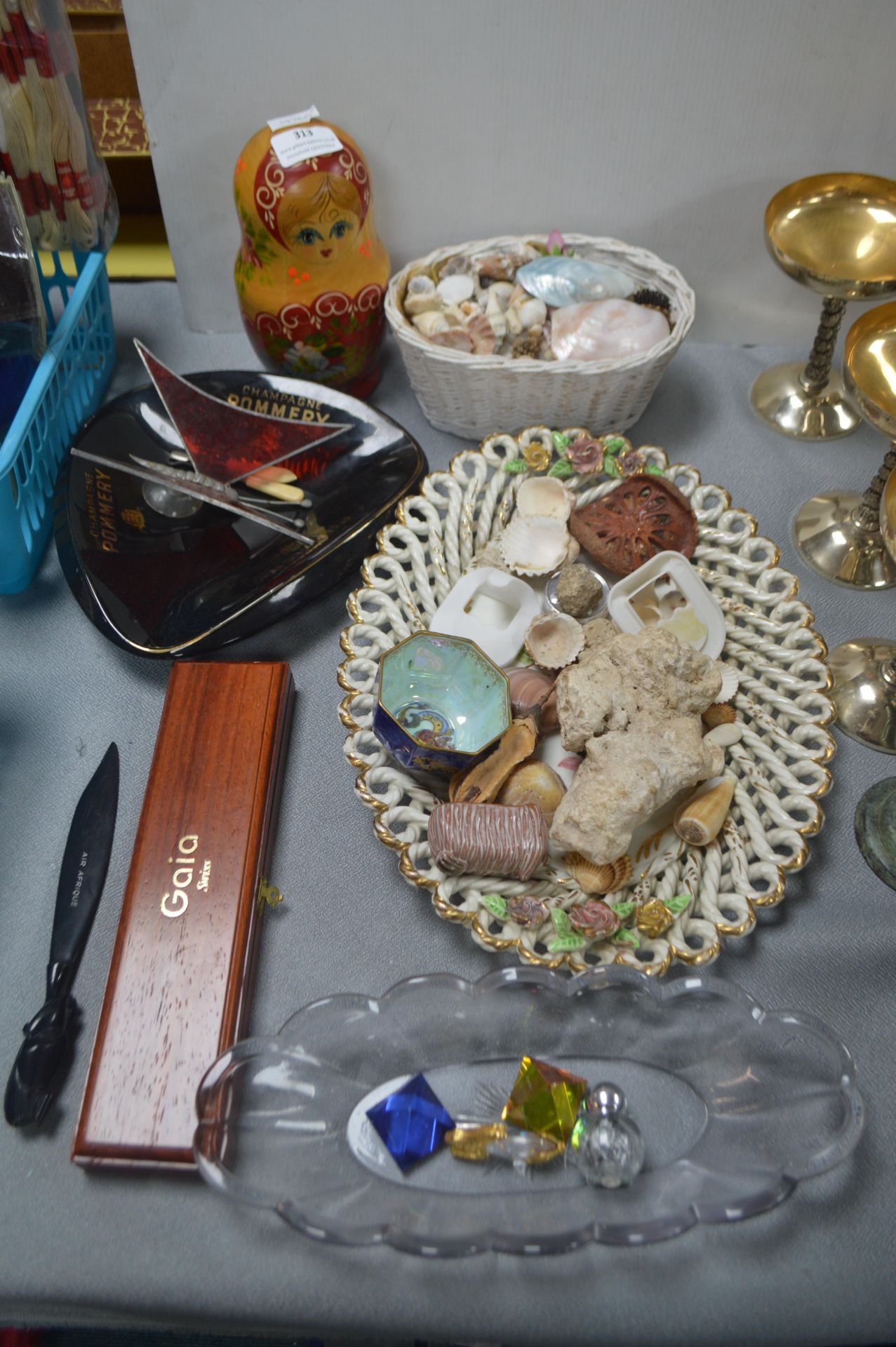 Shells, Brassware, and Decorative Items