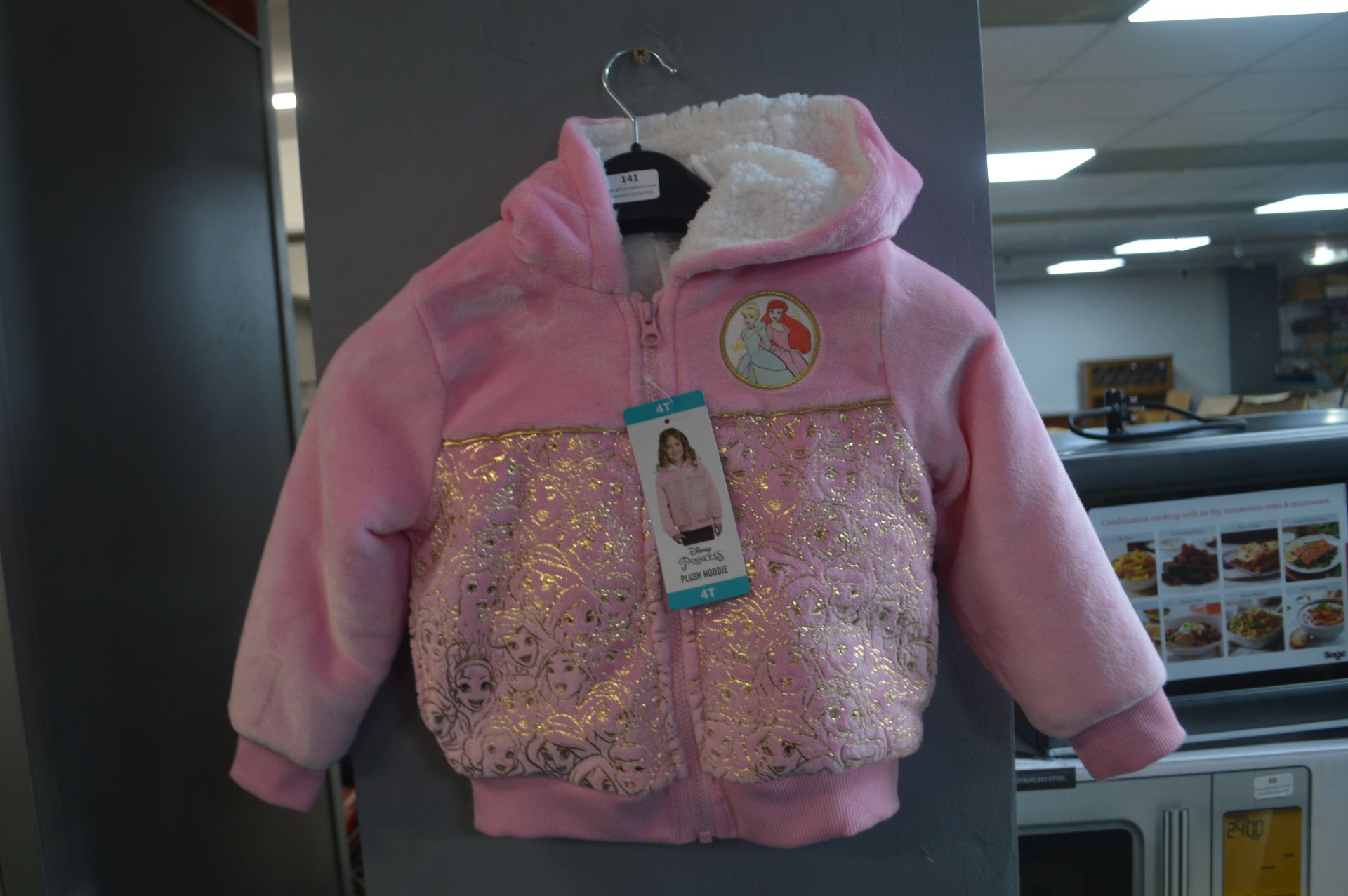 Disney Princess Plush Hoodie Size: 4 years