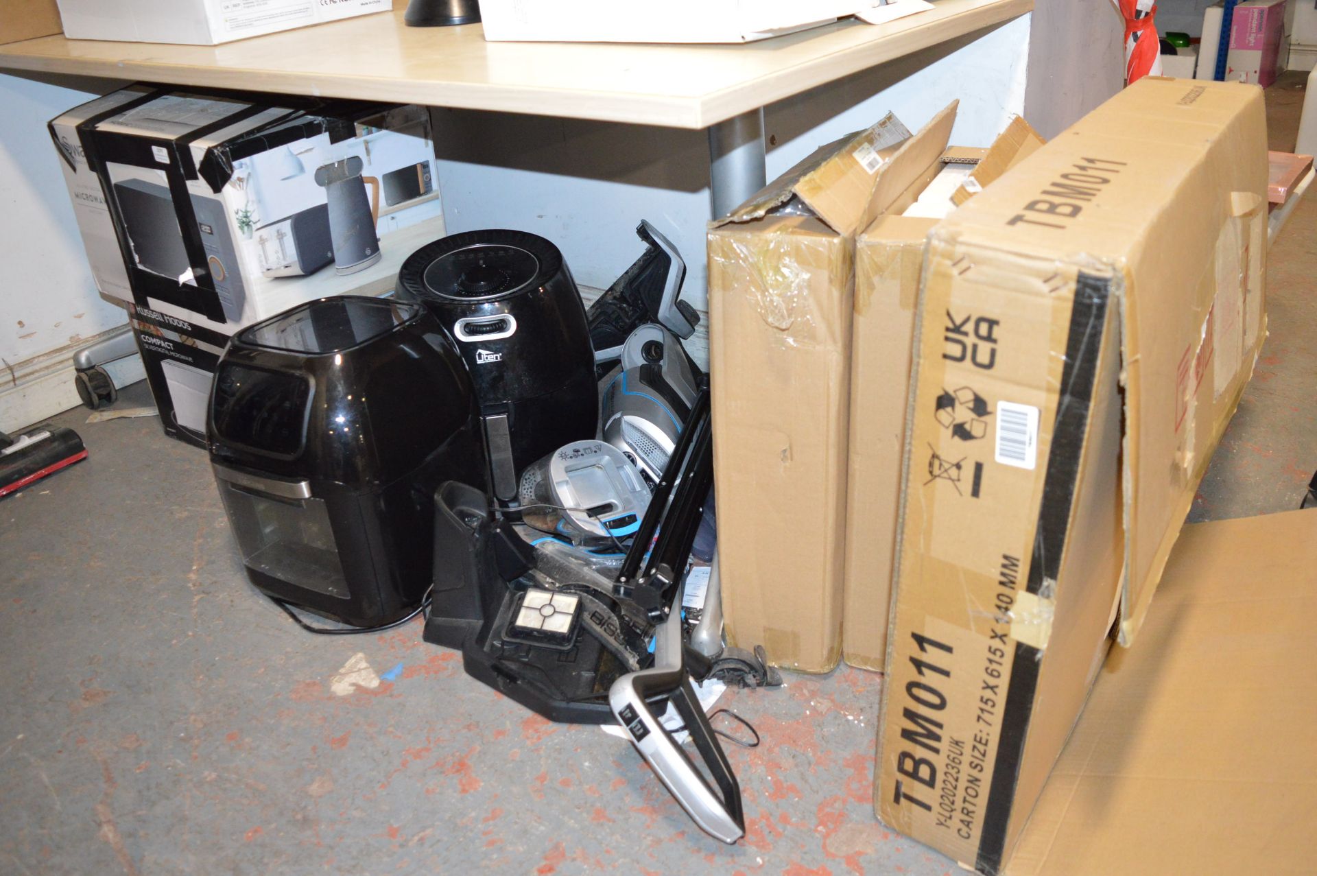 *Mixed Lot of Salvage Including Microwaves, Air Fryers, Carpet Washers, Mirrors, etc