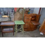 Retro Bureau/China Cabinet plus Trolley and Table