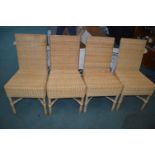 Four Wickerwork Side Chairs