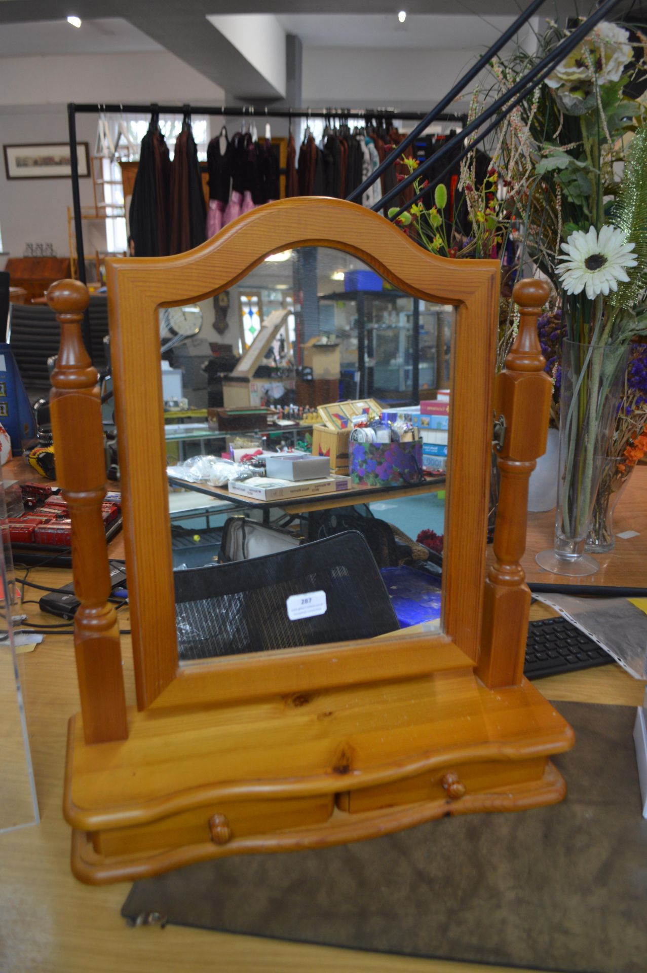Pine Dressing Table Mirror