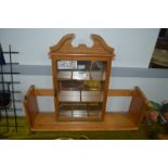 Collectibles Display Case and Pine Bookshelf