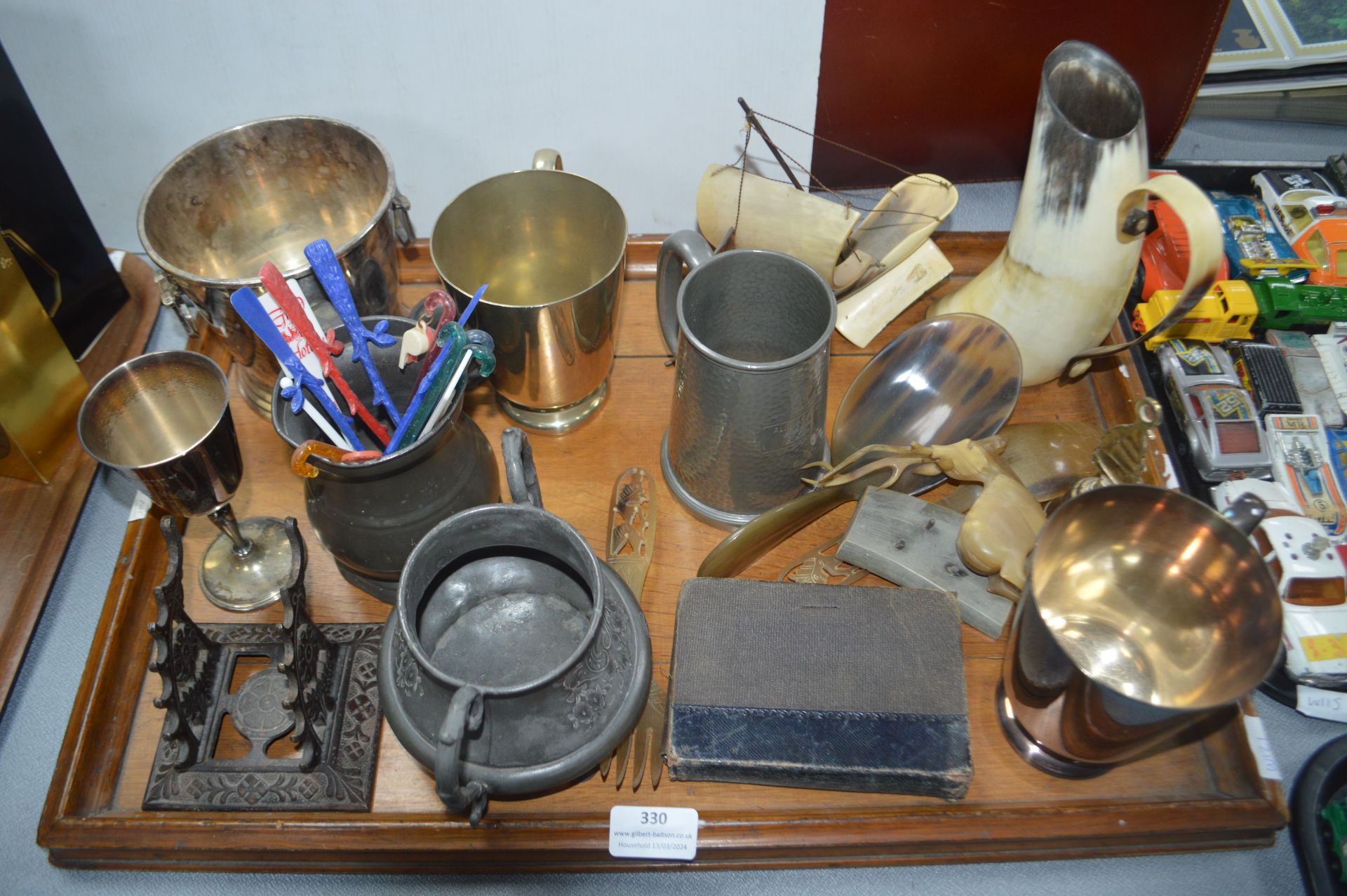 Pewter Tankards and Decorative Items (tray not inc