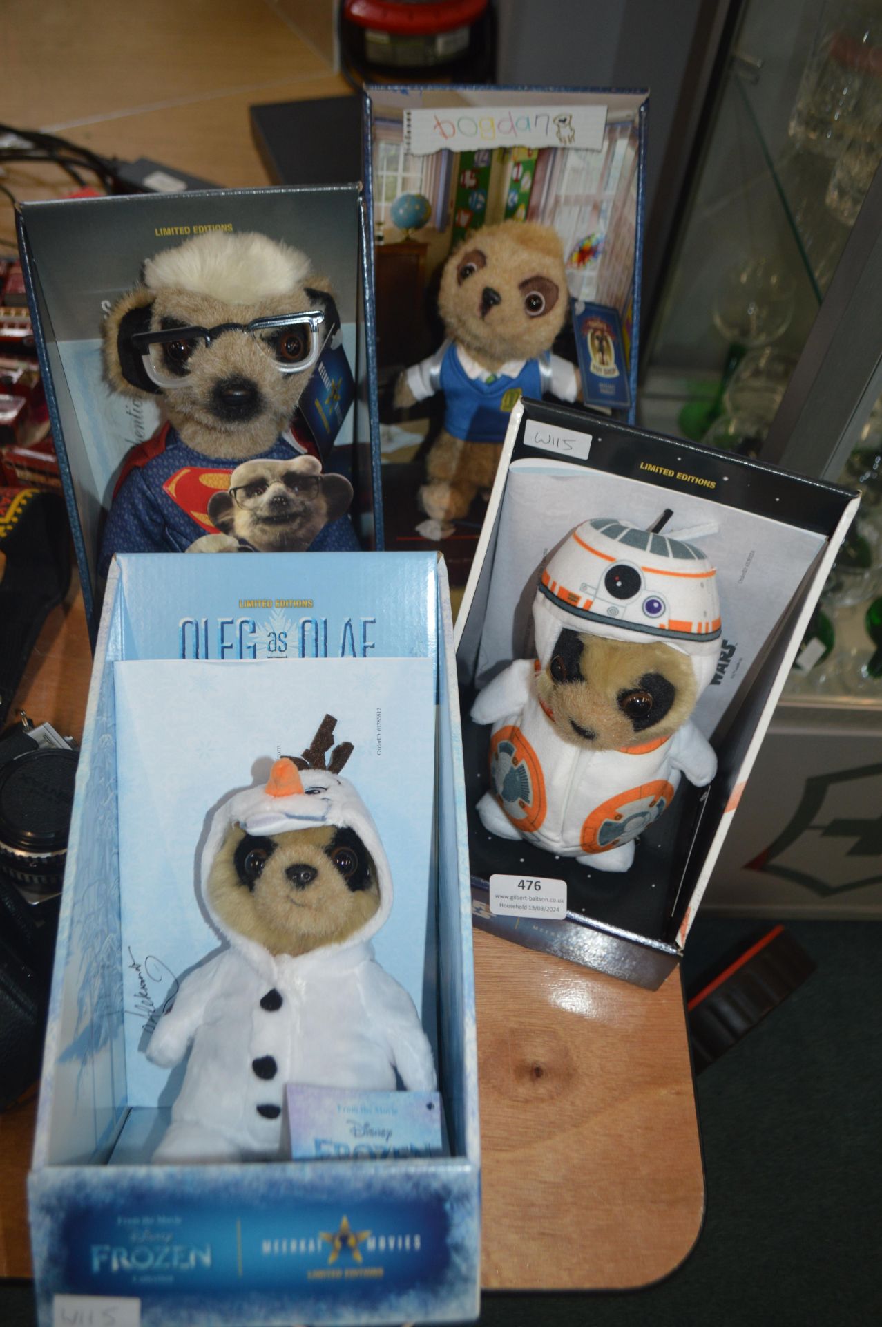 Four Meerkat Soft Toys Including Star Wars