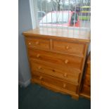 Solid Pine Two Over Three Chest of Drawers