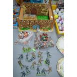 Vintage Play Fort with Soldiers, etc. by GB Toys