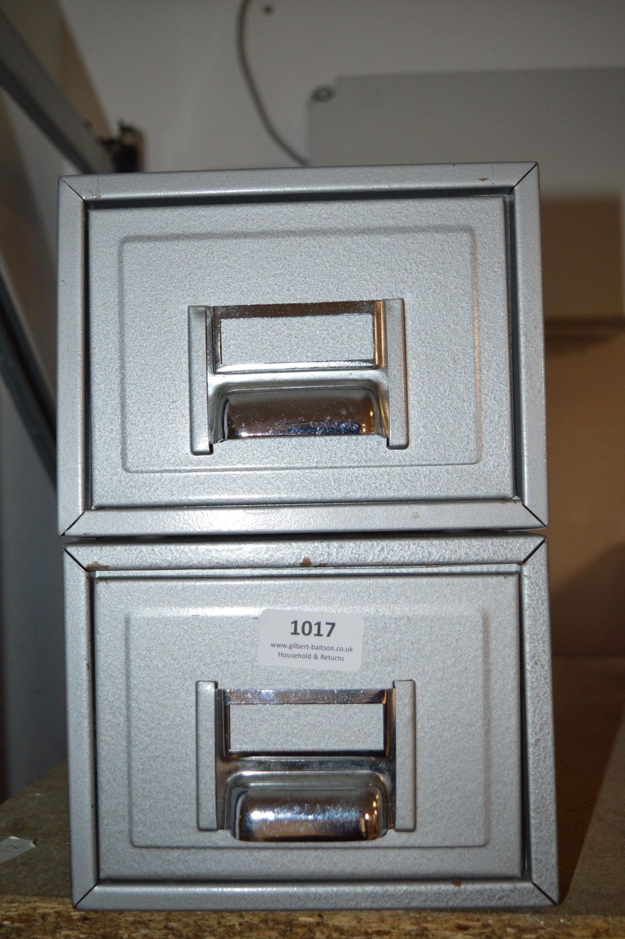 *Two Drawer Index Card Filing System