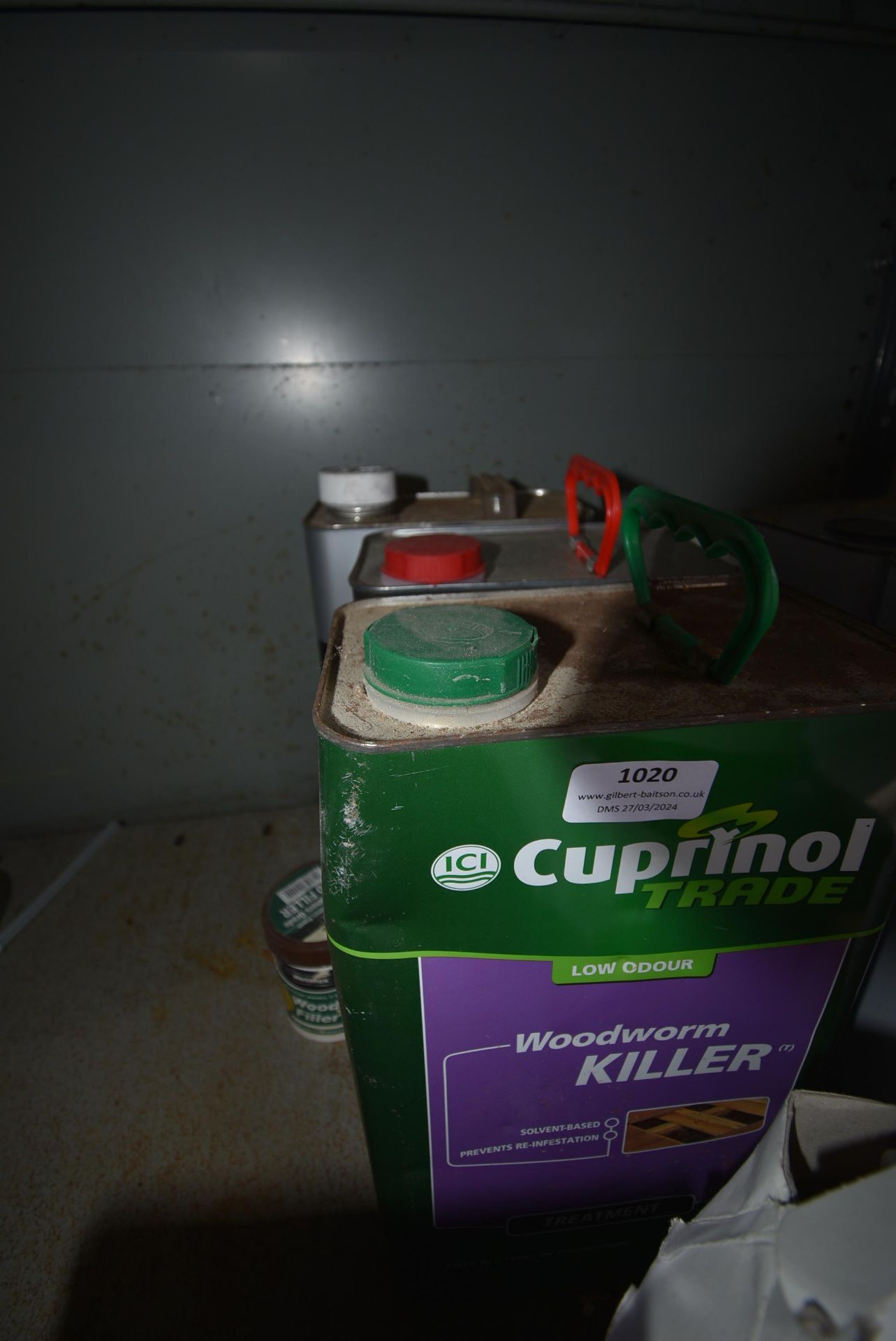 *3x Part 5L Cans of Timber Preservative, Woodworm Killer, etc. (Location: 64 King Edward St,