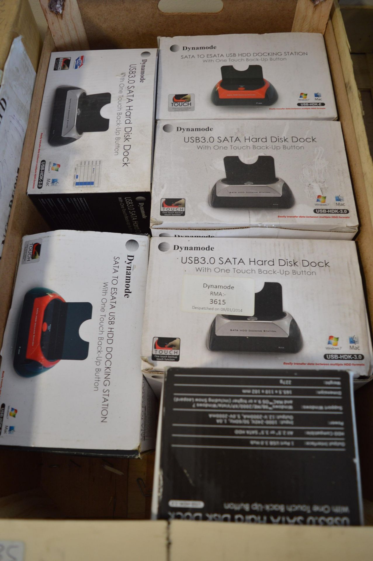 Six USB 3.0 SATA Hard Disc Docks