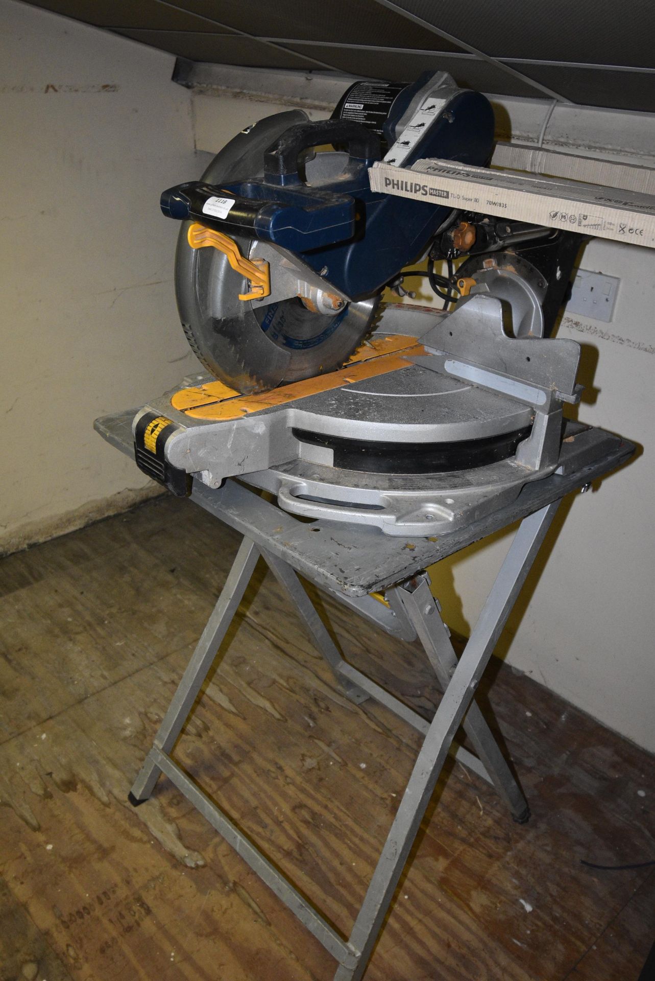 *Ryobi 110v Chop Saw with Stand (Location: 64 King Edward St, Grimsby, DN31 3JP, Viewing Tuesday