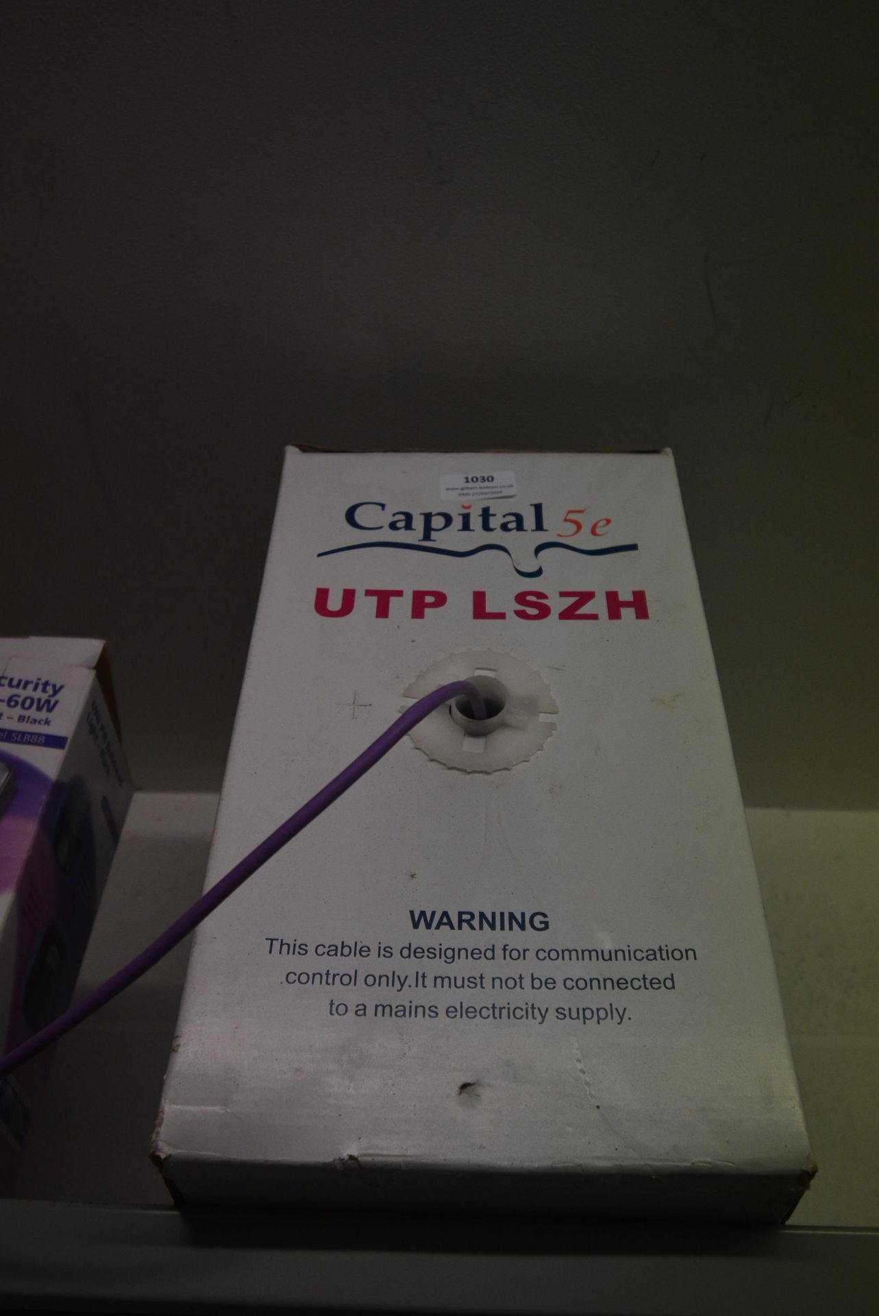 *Part Roll of Capital 5E UTP LSZH5 cable (Location: 64 King Edward St, Grimsby, DN31 3JP, Viewing