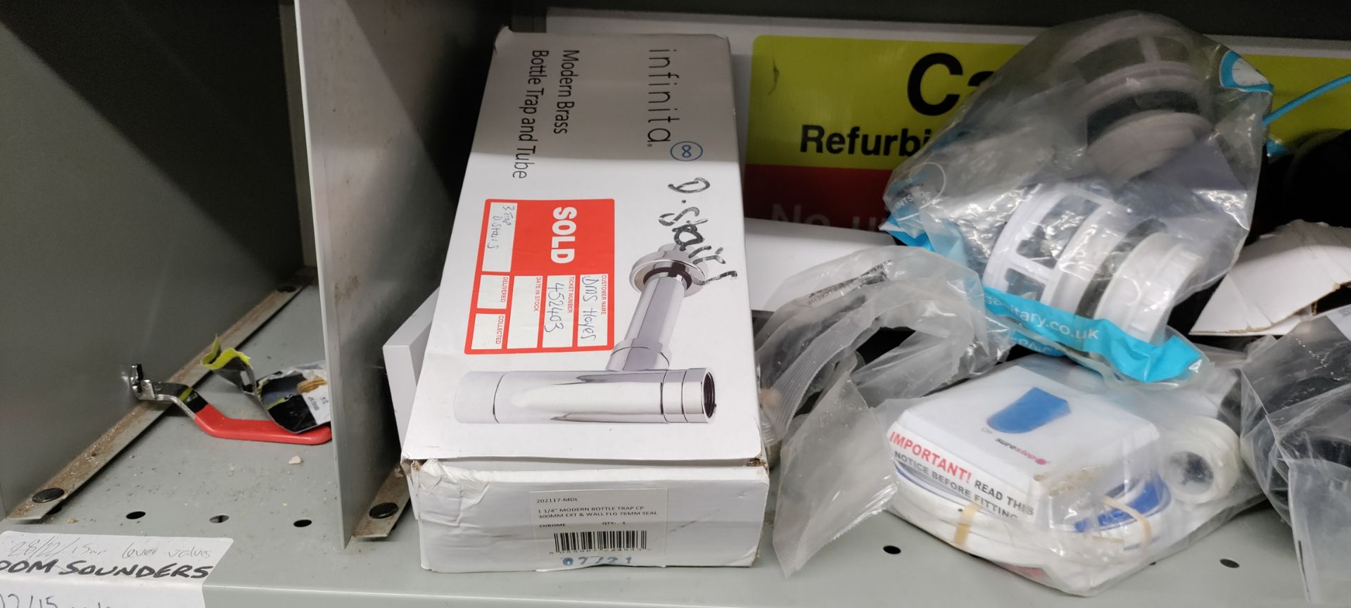 *Contents of Shelving to Include Assorted Plumbing Fittings, Toilet Connectors, Sink Connectors, TRV - Image 4 of 5