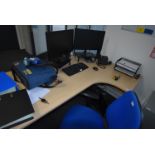 *L-Shape Workstation with Righthand Return 180x120cm (Location: 64 King Edward St, Grimsby, DN31