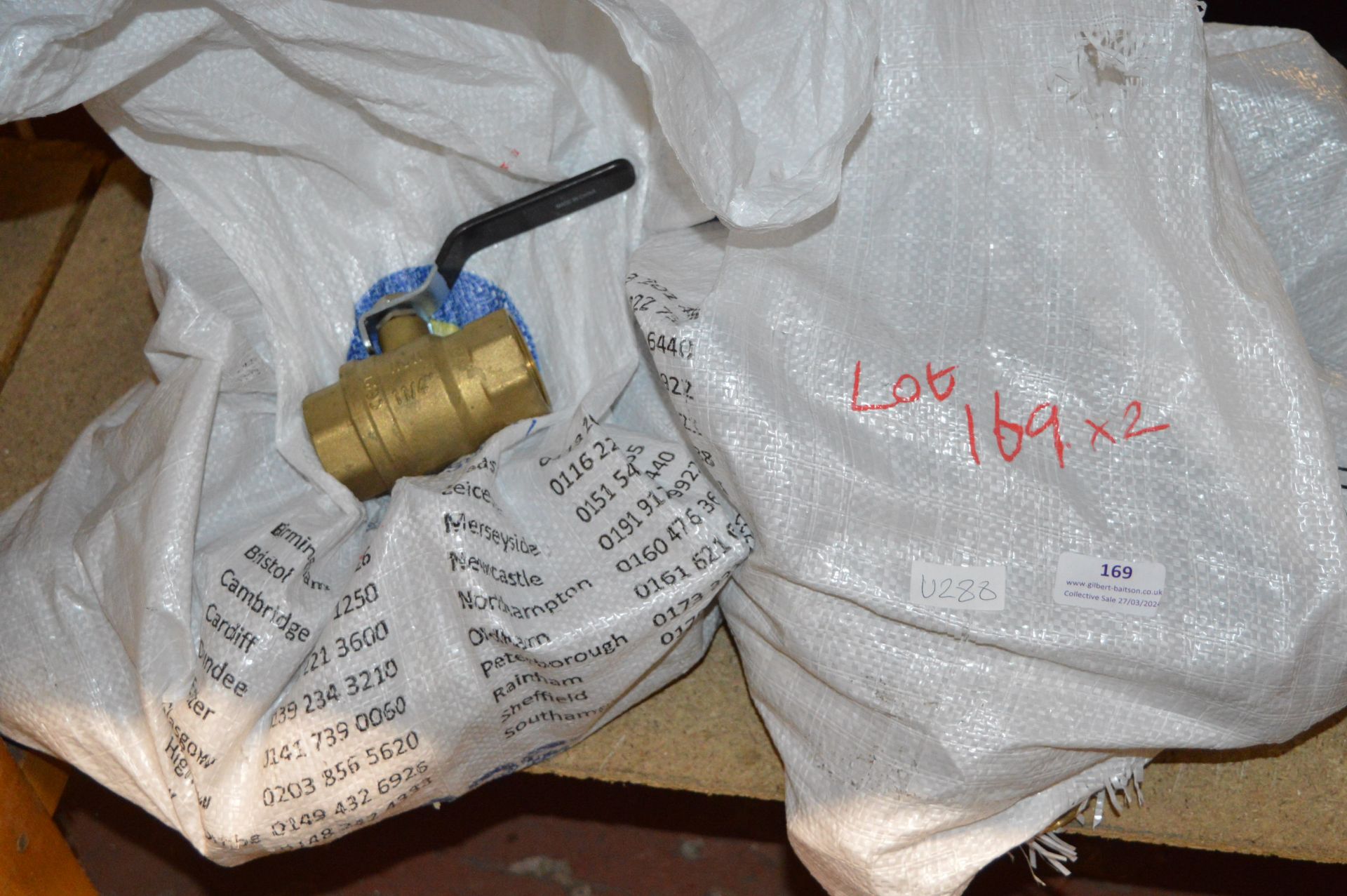 *Two Bags of Brass Ball Valves - Image 2 of 2