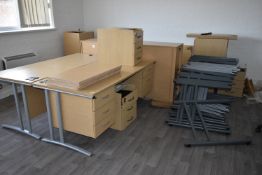 *Quantity of Modern Office Furniture in Light Oak & Silver Grey Finish (Location: 64 King Edward St,