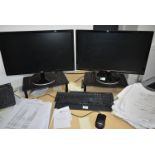 *Dell OptiPlex 7010 Desktop PC with Two AOC Monitors, Lenovo Keyboard & Mouse (Location: 64 King