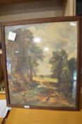 Framed Print of a Country Scene by John Constable