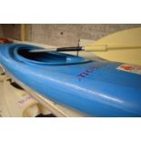Blue Kayak with Oar