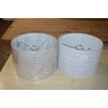 *One Light Blue and One Black Stripped Lampshades