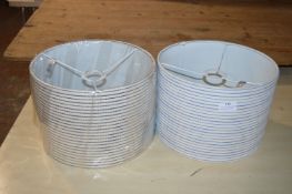 *One Light Blue and One Black Stripped Lampshades