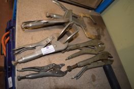 Six Assorted Vice Grips