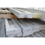 Fourteen 6ft x 6" Recessed Concrete Gravel Boards