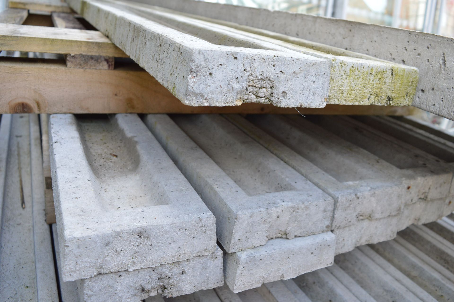 Fourteen 6ft x 6" Recessed Concrete Gravel Boards
