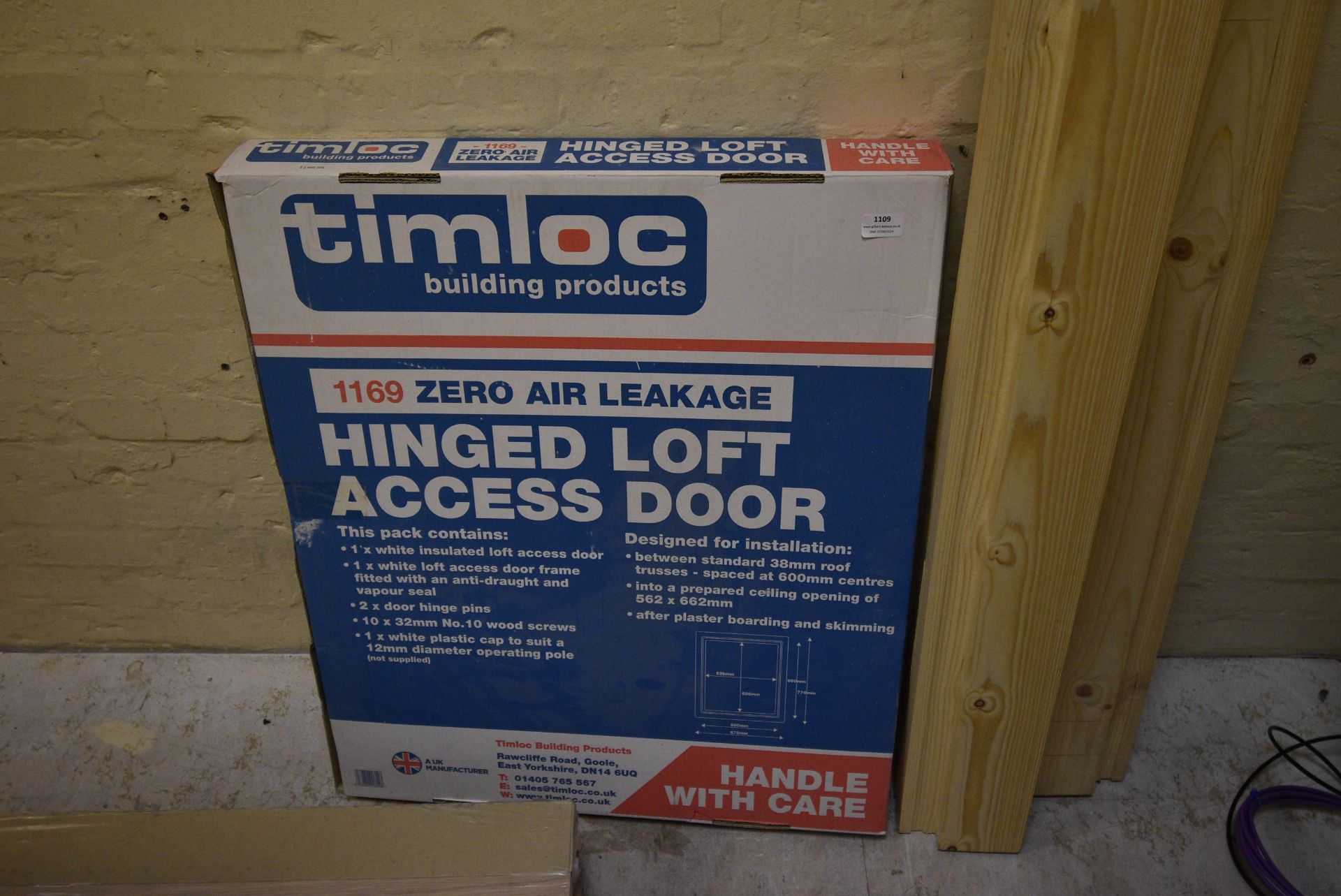 *Timloc 1169 Zero Air Leakage Hinged Loft Access Door (Location: 64 King Edward St, Grimsby, DN31