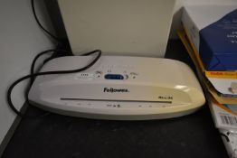 *Fellowes A4 Laminator (Location: 64 King Edward St, Grimsby, DN31 3JP, Viewing Tuesday 26th, 10am -