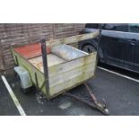Trailer 48" wide x 72" long on Mini Rims (65" wide total x 8.5ft total length including hitch)