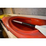 Red Kayak with Oar
