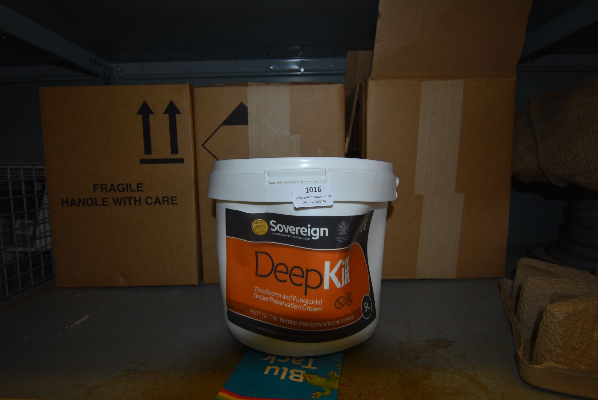 *3x 5L of Sovereign Deep Kill Woodworm and Fungicidal Wood Preservative Cream (Location: 64 King