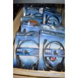 Box of ~12 Stereo Headphones with Microphone