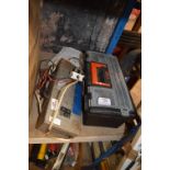 Car Battery Charger and a Toolbox with Contents of