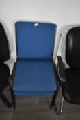 *Pair of Stackable Blue Office Chairs (Location: 64 King Edward St, Grimsby, DN31 3JP, Viewing