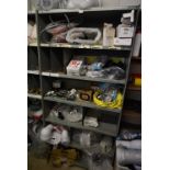 *Contents of Shelving to Include Assorted Plumbing Fittings, Toilet Connectors, Sink Connectors, TRV