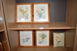 Five Floral Prints