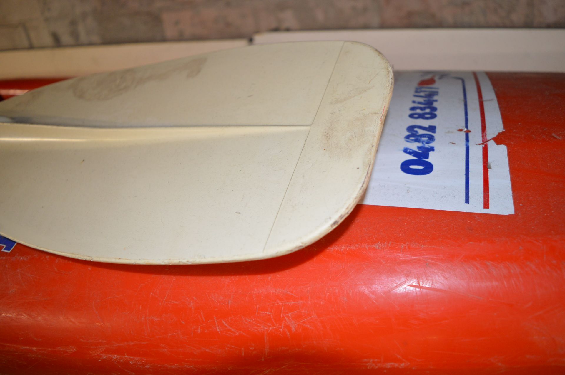 Red Kayak with Oar - Image 2 of 2