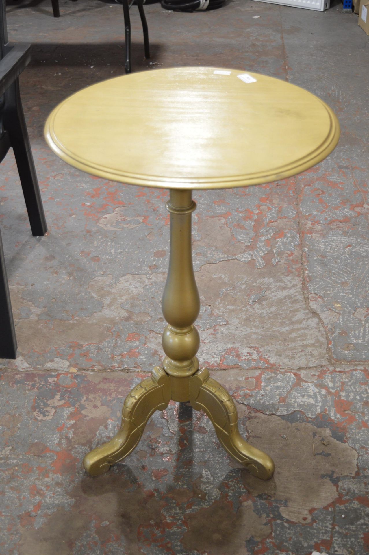 Small Circular Gold Effect Table