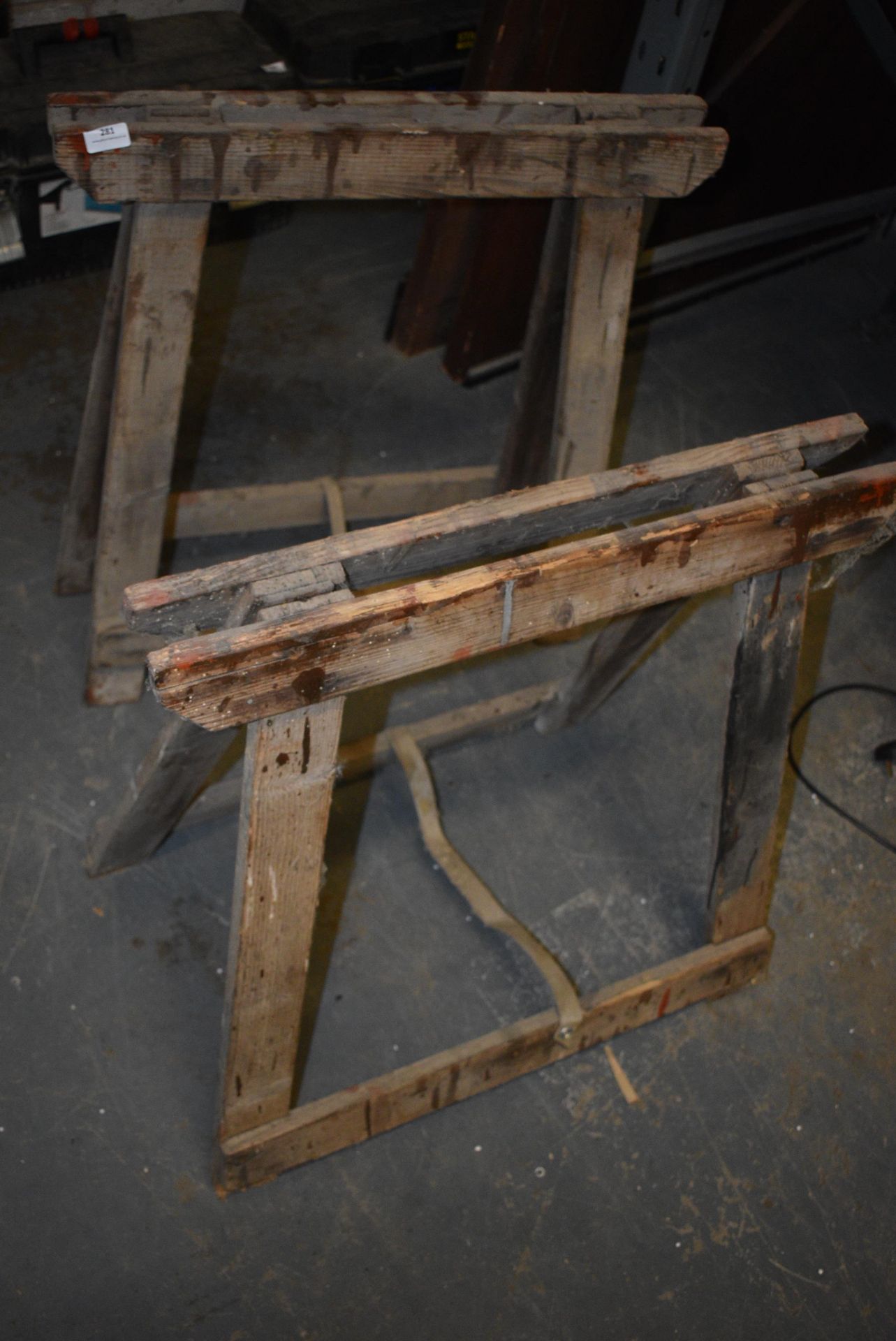 *Pair of Rustic Trestles