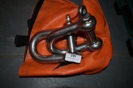 *Two Large Stainless Steel Shackles